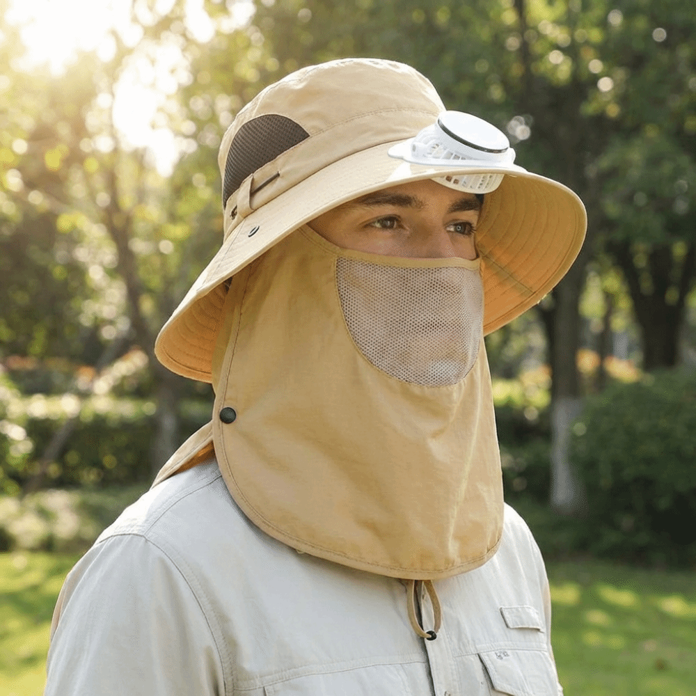 Portable Solar Rechargeable Fa - Fishing Hat recension och pris